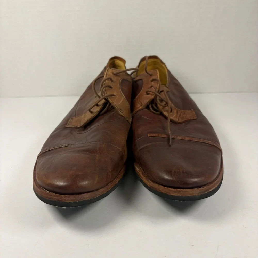 Timberland Boot Company Oxford Mens 11 Brown Leather Cap Toe Lace Up Dress Shoes